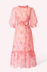 Đầm Katosa Tơ Hoa Tay Lỡ-KTS3060124