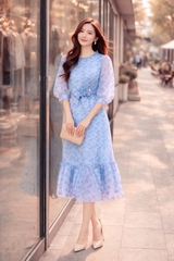 Đầm Katosa Tơ Hoa Tay Lỡ-KTS3060124