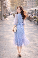 Đầm Katosa Tơ Hoa Tay Lỡ-KTS3060124