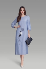 Đầm Katosa Tơ Xước Mẫu Đơn-KTS20203252