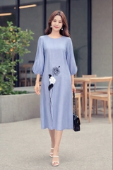 Đầm Katosa Tơ Xước Mẫu Đơn-KTS20203252