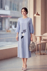 Đầm Katosa Tơ Xước Mẫu Đơn-KTS20203252