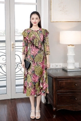 Đầm Mentosa Hoa Phối Bèo 2 Màu-DMTS030925L1