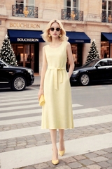 Đầm Mentosa Linen Thắt Eo-DMTS051125L1