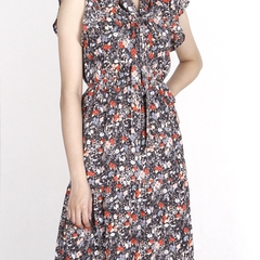 Đầm Maxxi Warehouse Tay Con Xòe Thắt Dây Nơ -R1808080918