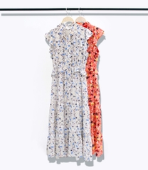 Đầm Maxxi Warehouse Tay Con Xòe Thắt Dây Nơ -R1808080918