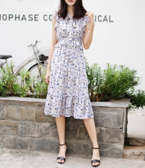 Đầm Maxxi Warehouse Tay Con Xòe Thắt Dây Nơ -R1808080918