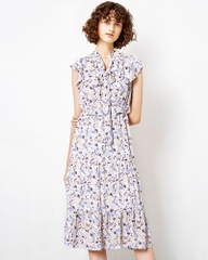 Đầm Maxxi Warehouse Tay Con Xòe Thắt Dây Nơ -R1808080918