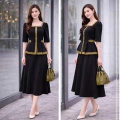 Set Katosa Cổ Vuông Phối Màu-KTS32307240