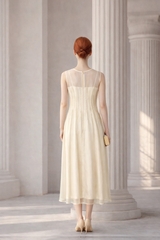 Set Đầm Tơ Xếp Ly Mentosa-DMTS241025L1