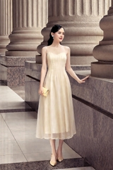 Set Đầm Tơ Xếp Ly Mentosa-DMTS241025L1