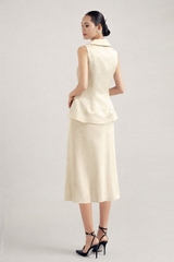 Áo Vest Lụa Nút Trang Trí Mentosa 2 Màu-AMTS230825H1