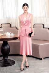 Áo Vest Lụa Nút Trang Trí Mentosa 2 Màu-AMTS230825H1