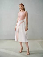 Đầm CK SN Dập Ly Phối Màu-TPSRD040325