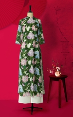 Áo Dài Cách Tân Katosa Màu Hoa Cẩm Tú Cầu-KTS221511CT