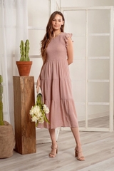 Đầm Smoking Tay Bèo Vnxk Nhiều Màu-TPSRFMK223