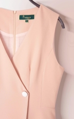 Đầm Katosa Cổ Tim Sát Nách Dáng Xòe Phối Nút-KTS231501