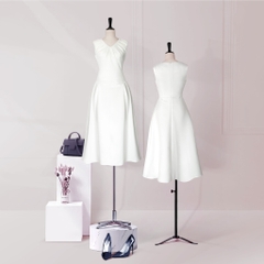 Đầm Katosa Sát Nách Cổ Tim 1 Màu-KTS230701