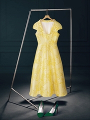 Đầm Gấm Cổ Cao-KTS32703241