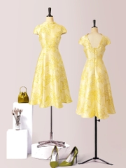 Đầm Gấm Cổ Cao-KTS32703241