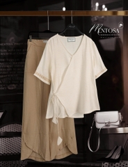 Áo Mentosa Linen Đắp Chéo-AMTS200825L1