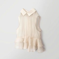 Áo Mentosa cổ Đức phối bèo 3 màu-AKMTS011025B1