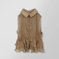 Áo Mentosa cổ Đức phối bèo 3 màu-AKMTS011025B1