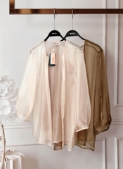 Áo Voan Mentosa Tay Phồng 2 Màu-AKMTS220925L1