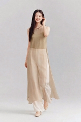 Áo Tơ Dáng Dài Xẻ Tà Mentosa 2 Màu-ATMTS141025L1