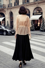 Áo Tơ Mentosa Vắt Chéo 2 Màu-AKMTS011025T1