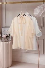 Áo Tơ Mentosa Vắt Chéo 2 Màu-AKMTS011025T1