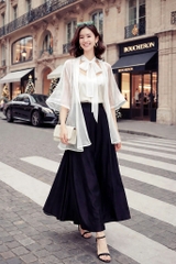 Áo Tơ Mentosa Vắt Chéo 2 Màu-AKMTS011025T1