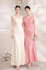 Đầm Lụa Mentosa Dài Dáng Slip 2 Màu-DLMTS271025L1