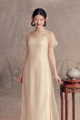 Set Áo Dài Tơ Hạ Mentosa-SMTS221025L1