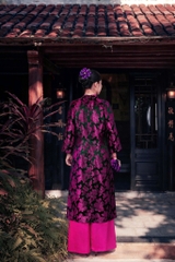 Set Áo Dài Hoa Gấm Tô Châu Mentosa 4 Màu-ADMTS200126L1