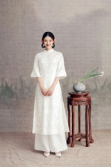 Set Áo Dài Gấm Nổi 3D Mentosa 3 Màu-MTS303122401L2