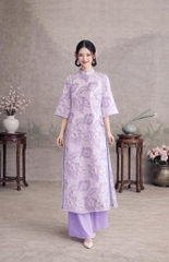 Set Áo Dài Gấm Nổi 3D Mentosa 3 Màu-MTS303122401L2