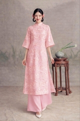 Set Áo Dài Gấm Nổi 3D Mentosa 3 Màu-MTS303122401L2