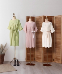 Đầm Mentosa Linen Thắt Eo 3 Màu-DMTS130925L1