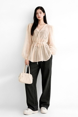 Áo Tơ Mentosa Dáng Peplum-ATMTS240925L1