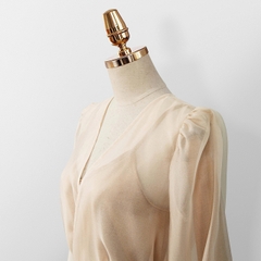 Áo Tơ Mentosa Dáng Peplum-ATMTS240925L1