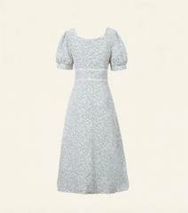 Đầm Midi Phối Họa Tiết-TPSRMD250326