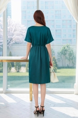 Đầm Lụa Suông Katosa Phối Dây Eo-DKTS29022026