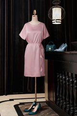 Đầm Lụa Suông Katosa Phối Dây Eo-DKTS29022026