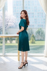 Đầm Lụa Suông Katosa Phối Dây Eo-DKTS29022026