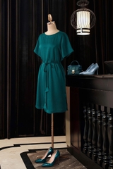 Đầm Lụa Suông Katosa Phối Dây Eo-DKTS29022026