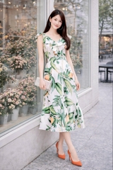 Đầm Katosa Tay Bèo Cổ Tim Sát Nách 2 Màu-TPSXD280723