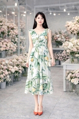 Đầm Katosa Tay Bèo Cổ Tim Sát Nách 2 Màu-TPSXD280723