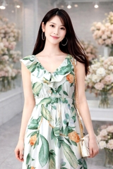 Đầm Katosa Tay Bèo Cổ Tim Sát Nách 2 Màu-TPSXD280723