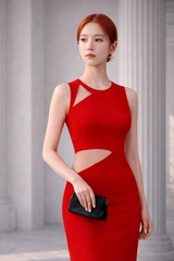 Đầm Mentosa Dạ Hội Sát Nách Phối Lưới - K1M11150120